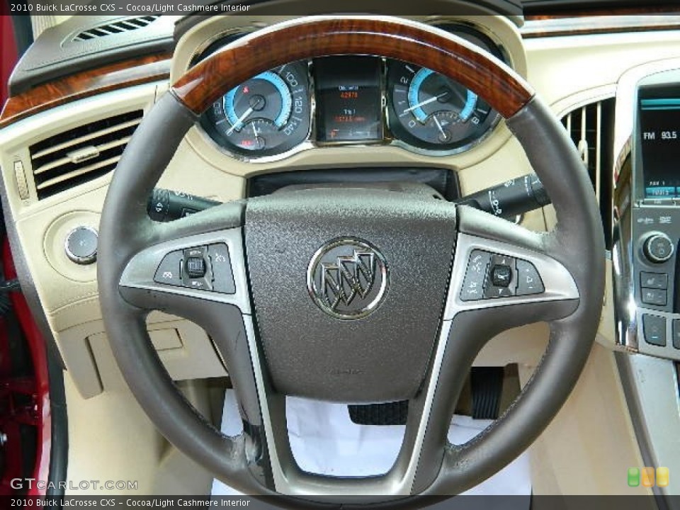 Cocoa/Light Cashmere Interior Steering Wheel for the 2010 Buick LaCrosse CXS #77170418