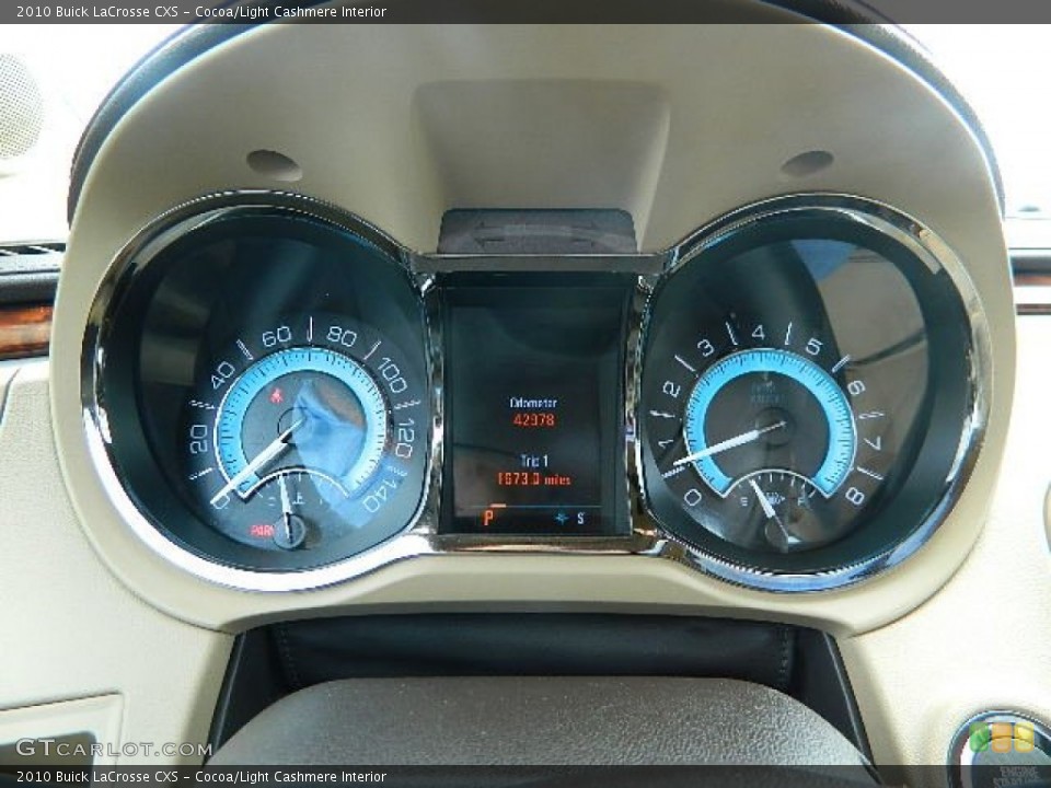 Cocoa/Light Cashmere Interior Gauges for the 2010 Buick LaCrosse CXS #77170484