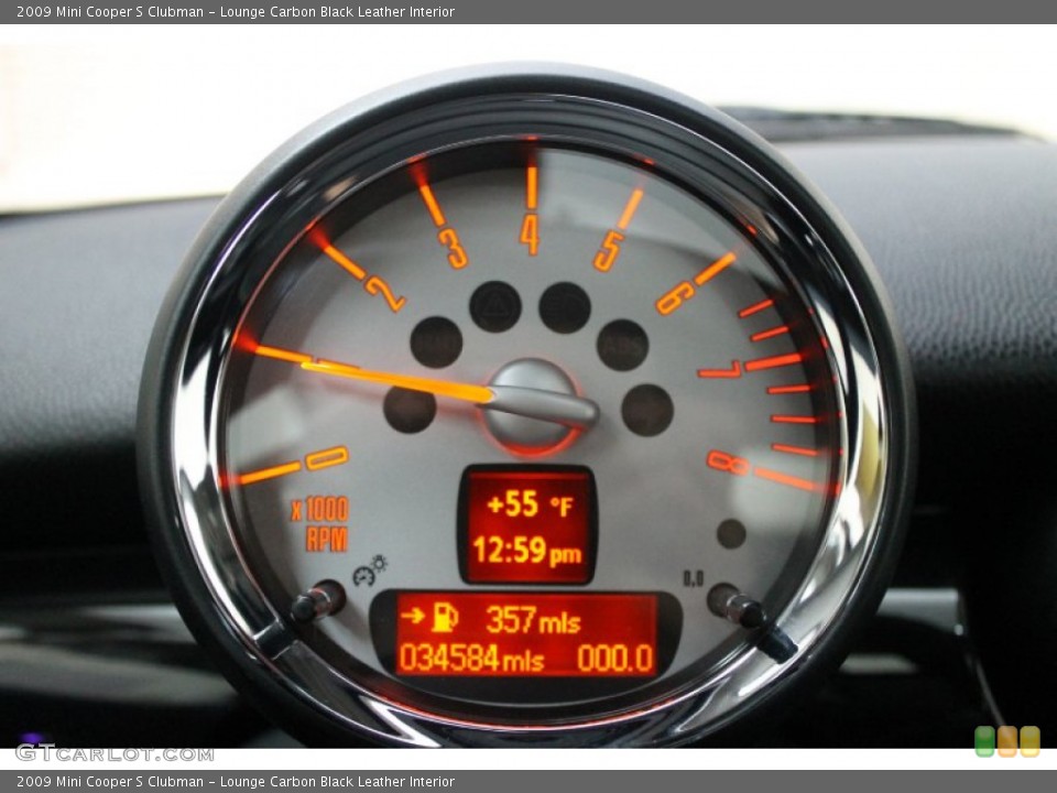 Lounge Carbon Black Leather Interior Gauges for the 2009 Mini Cooper S Clubman #77171582