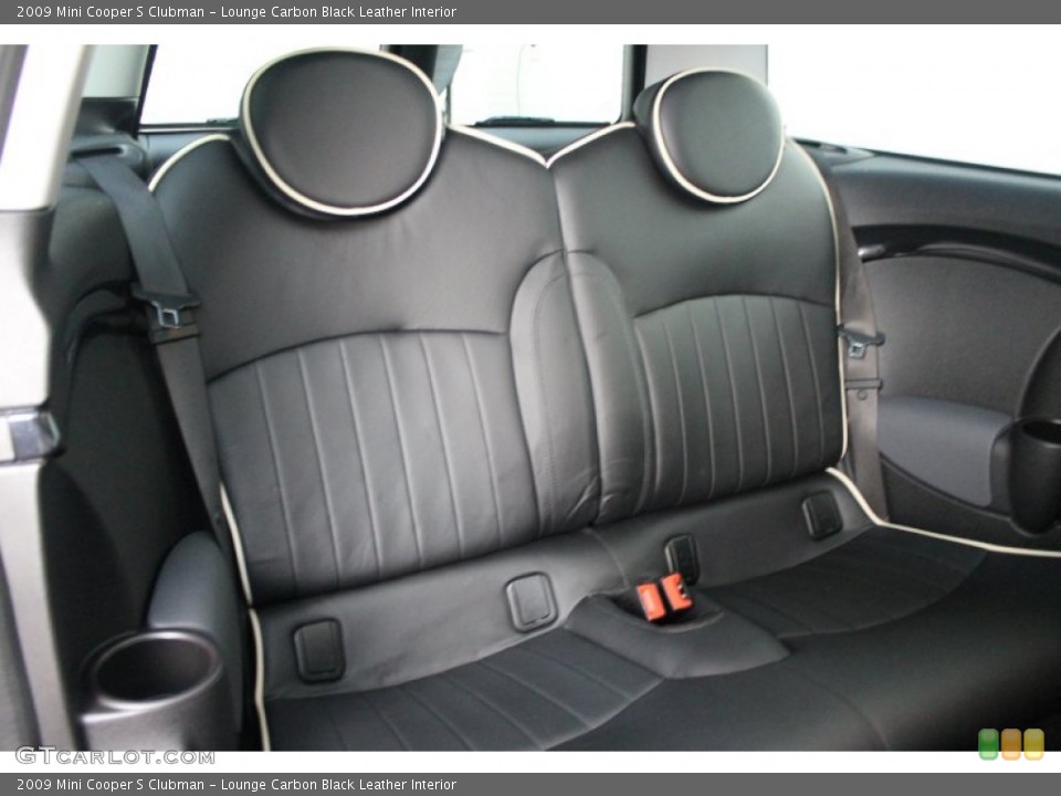 Lounge Carbon Black Leather Interior Rear Seat for the 2009 Mini Cooper S Clubman #77171730