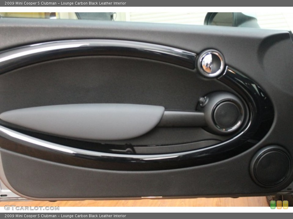 Lounge Carbon Black Leather Interior Door Panel for the 2009 Mini Cooper S Clubman #77171762