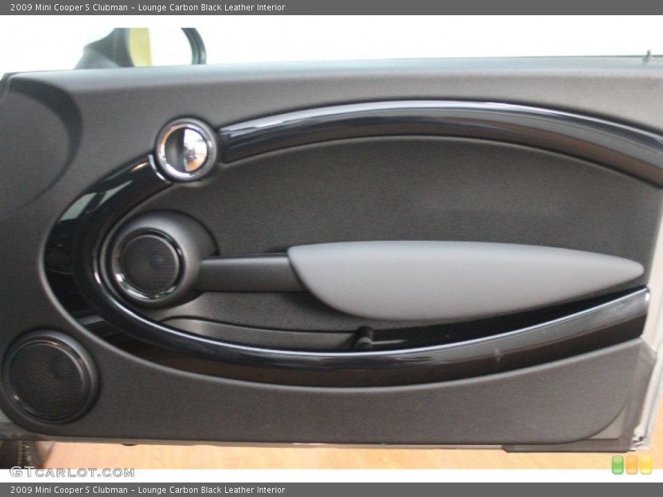 Lounge Carbon Black Leather Interior Door Panel for the 2009 Mini Cooper S Clubman #77171786
