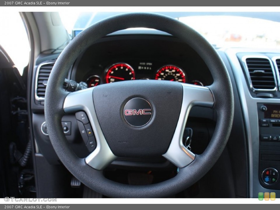 Ebony Interior Steering Wheel for the 2007 GMC Acadia SLE #77172500
