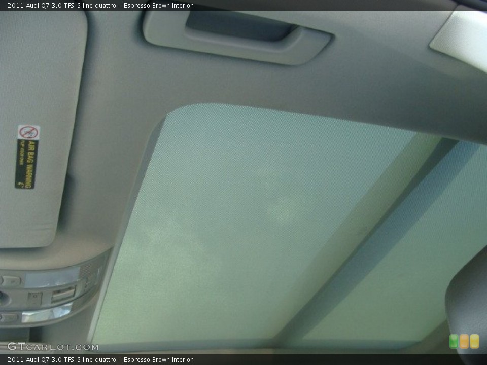 Espresso Brown Interior Sunroof for the 2011 Audi Q7 3.0 TFSI S line quattro #77174110