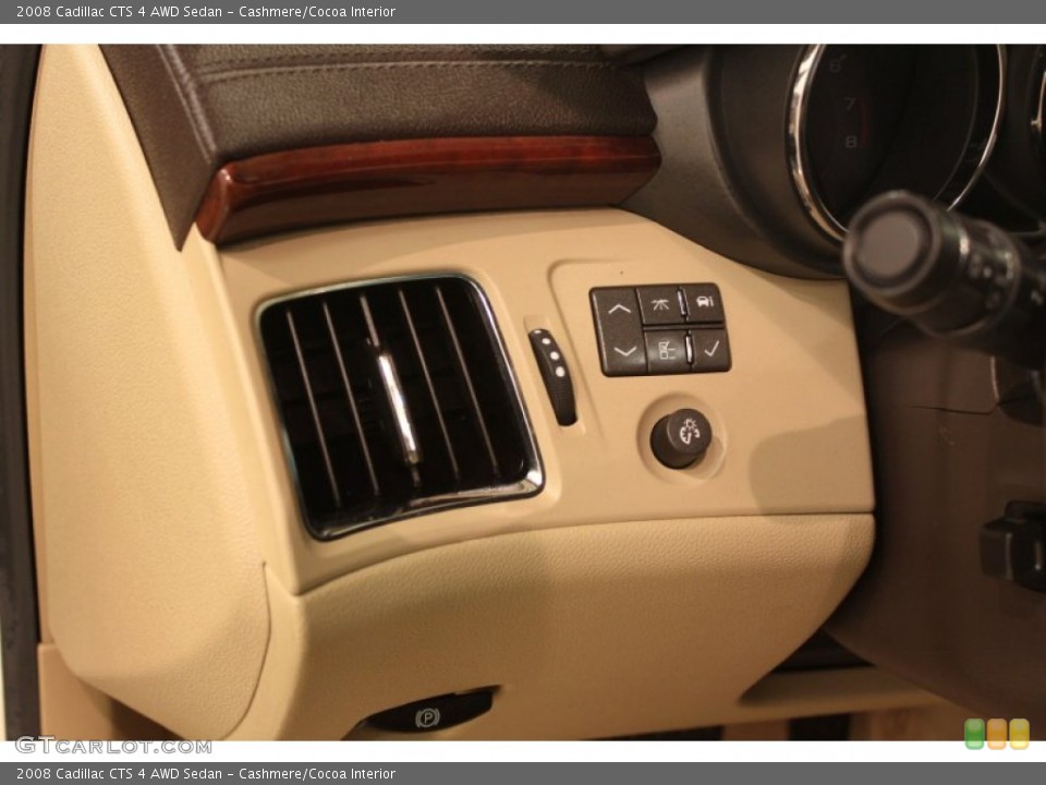 Cashmere/Cocoa Interior Controls for the 2008 Cadillac CTS 4 AWD Sedan #77174795