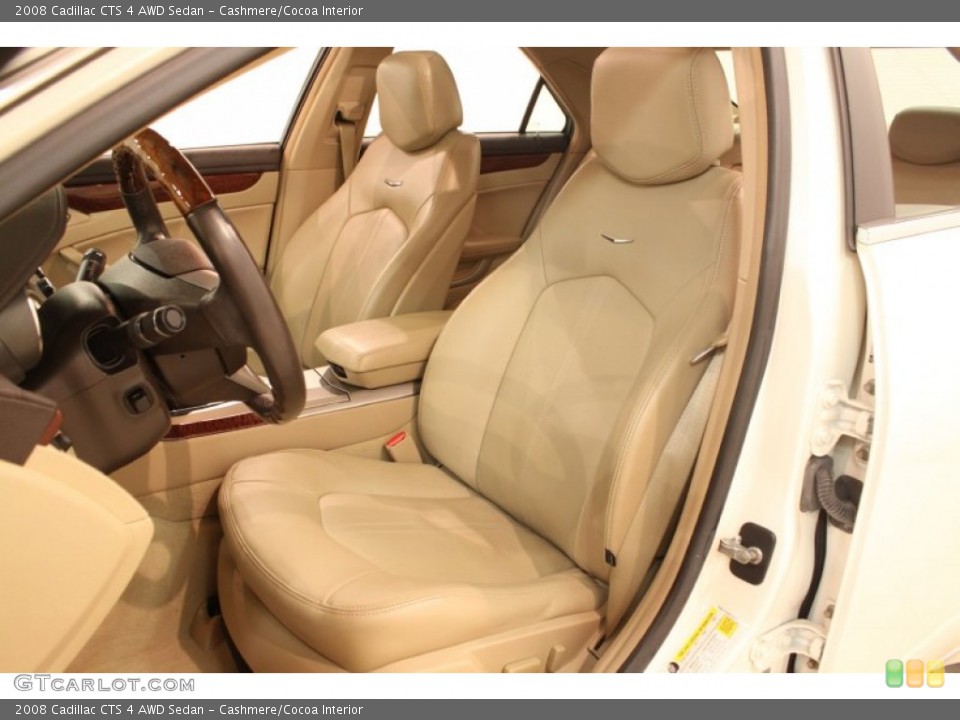 Cashmere/Cocoa Interior Front Seat for the 2008 Cadillac CTS 4 AWD Sedan #77174836