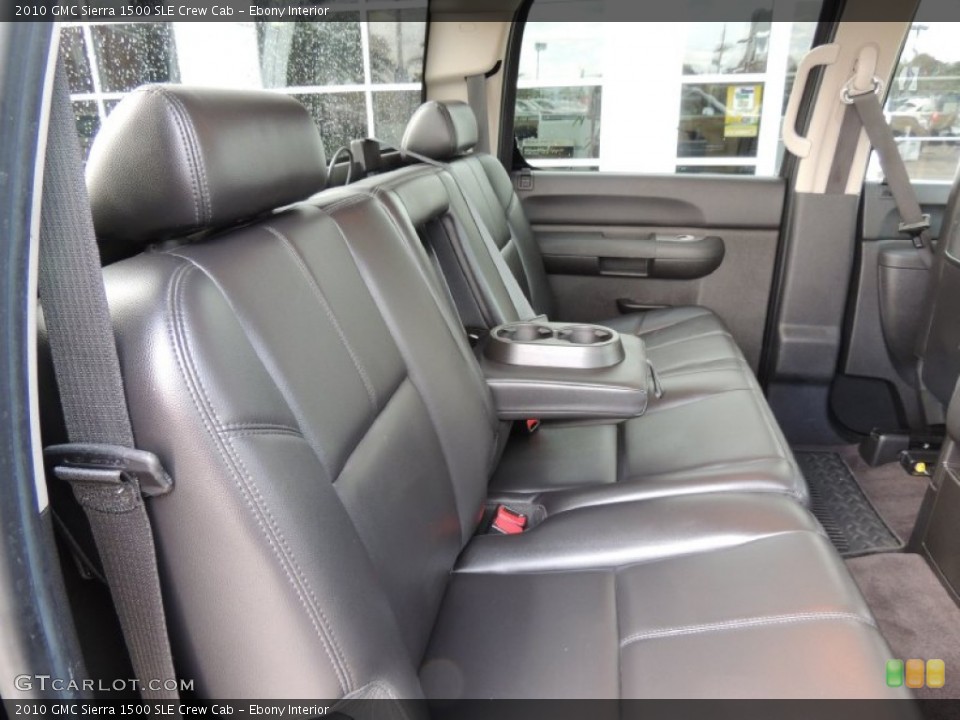 Ebony Interior Rear Seat for the 2010 GMC Sierra 1500 SLE Crew Cab #77175174