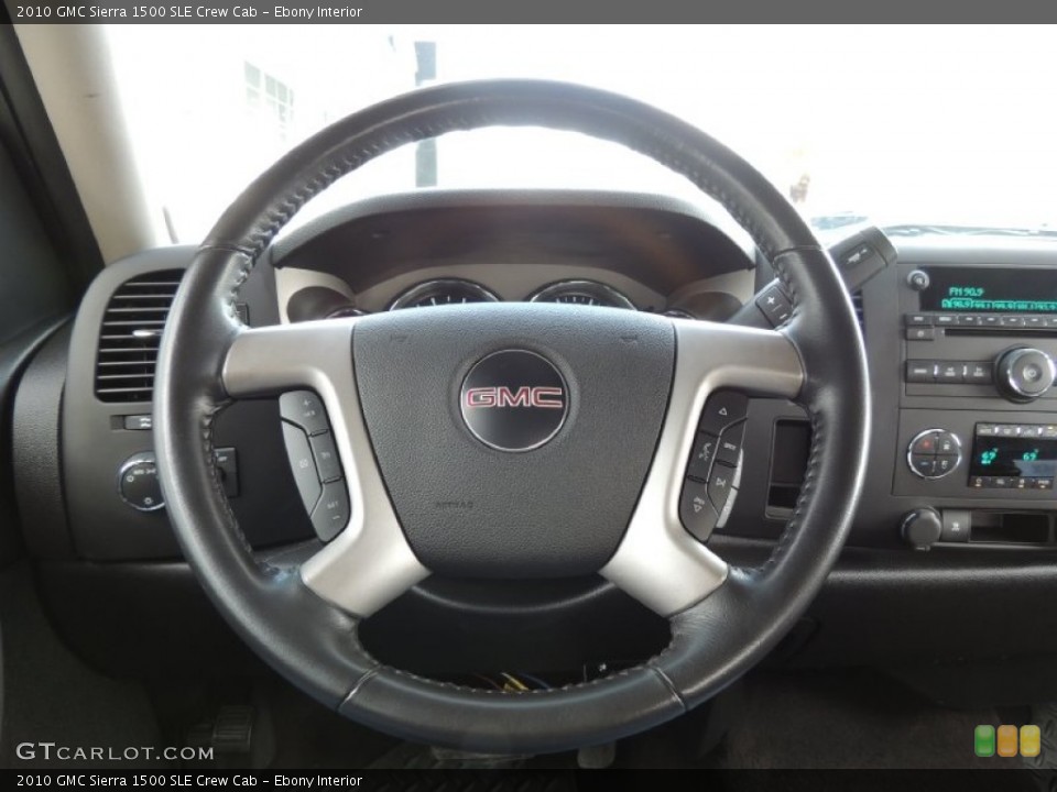 Ebony Interior Steering Wheel for the 2010 GMC Sierra 1500 SLE Crew Cab #77175320