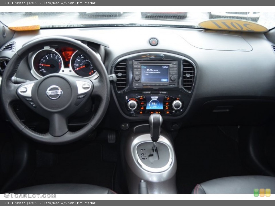 Black/Red w/Silver Trim Interior Dashboard for the 2011 Nissan Juke SL #77175962
