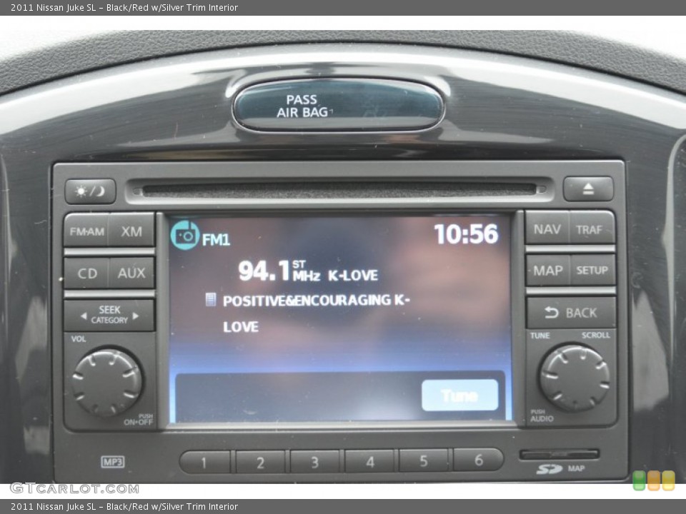 Black/Red w/Silver Trim Interior Audio System for the 2011 Nissan Juke SL #77176154