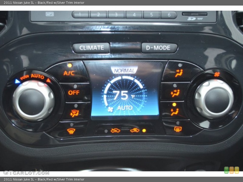 Black/Red w/Silver Trim Interior Controls for the 2011 Nissan Juke SL #77176267