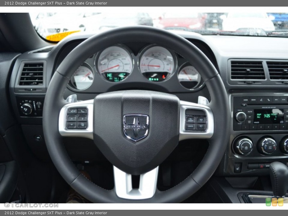Dark Slate Gray Interior Steering Wheel for the 2012 Dodge Challenger SXT Plus #77177718