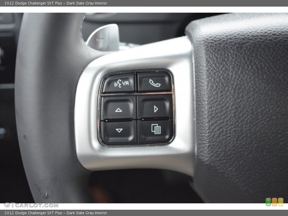 Dark Slate Gray Interior Controls for the 2012 Dodge Challenger SXT Plus #77177768