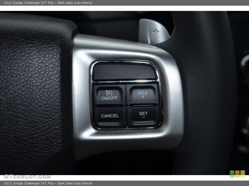 Dark Slate Gray Interior Controls for the 2012 Dodge Challenger SXT Plus #77177786