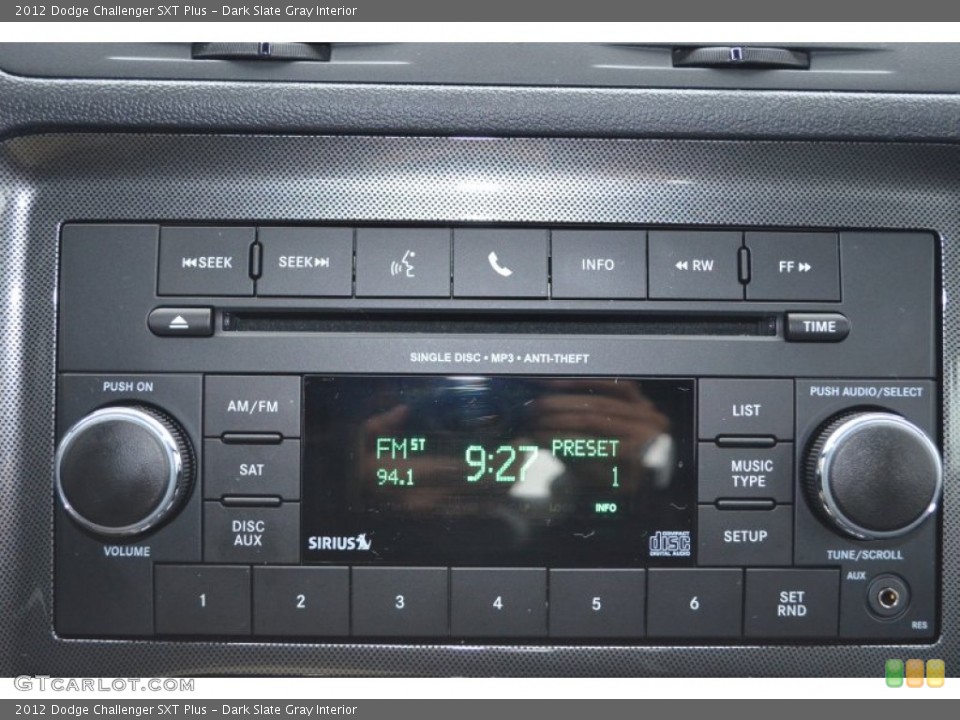 Dark Slate Gray Interior Audio System for the 2012 Dodge Challenger SXT Plus #77177858