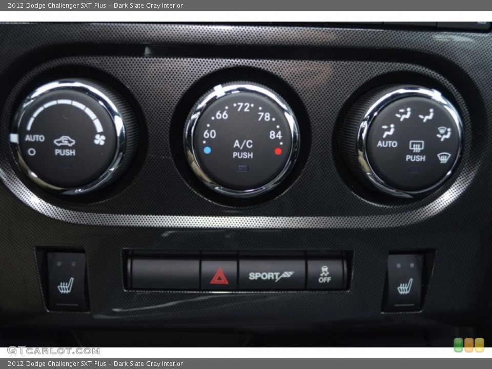 Dark Slate Gray Interior Controls for the 2012 Dodge Challenger SXT Plus #77177879