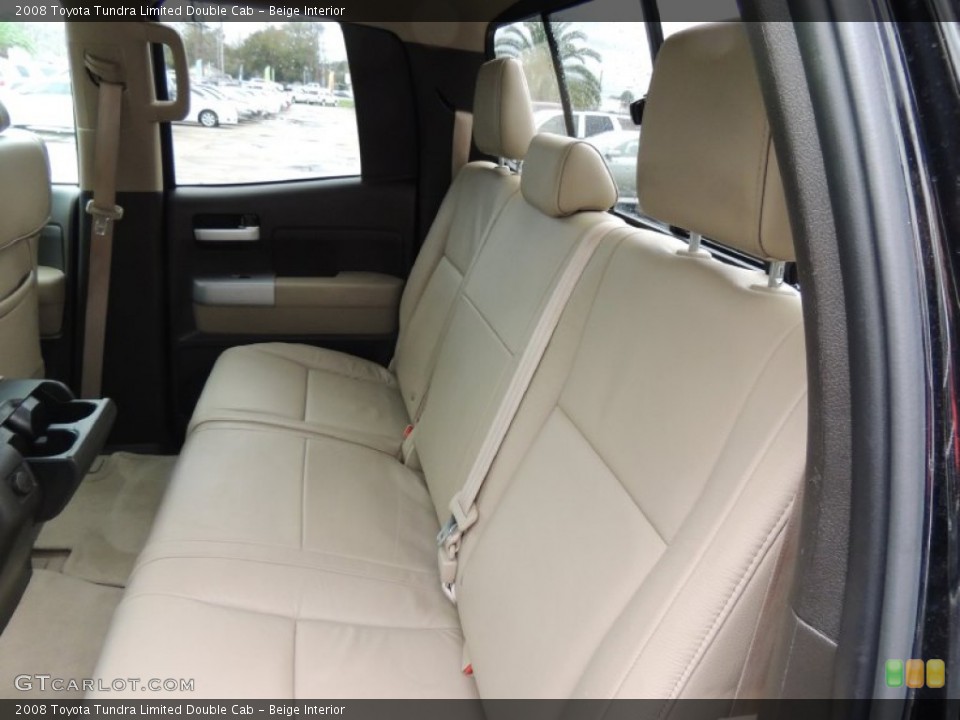 Beige Interior Rear Seat for the 2008 Toyota Tundra Limited Double Cab #77177915