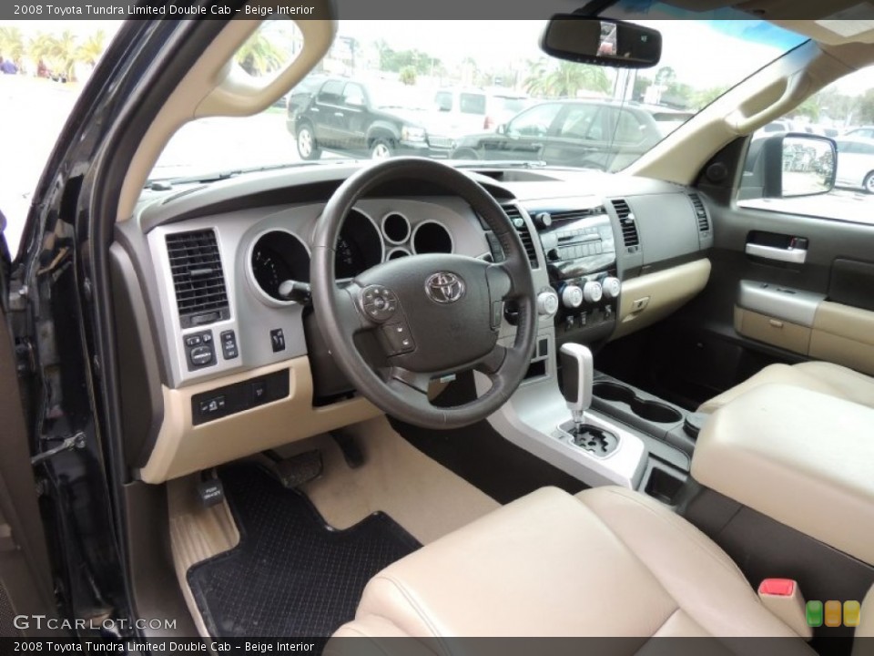 Beige Interior Prime Interior for the 2008 Toyota Tundra Limited Double Cab #77177969