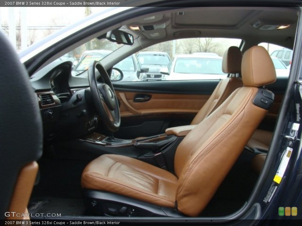 Saddle Brown/Black Interior Front Seat for the 2007 BMW 3 Series 328xi Coupe #77180606