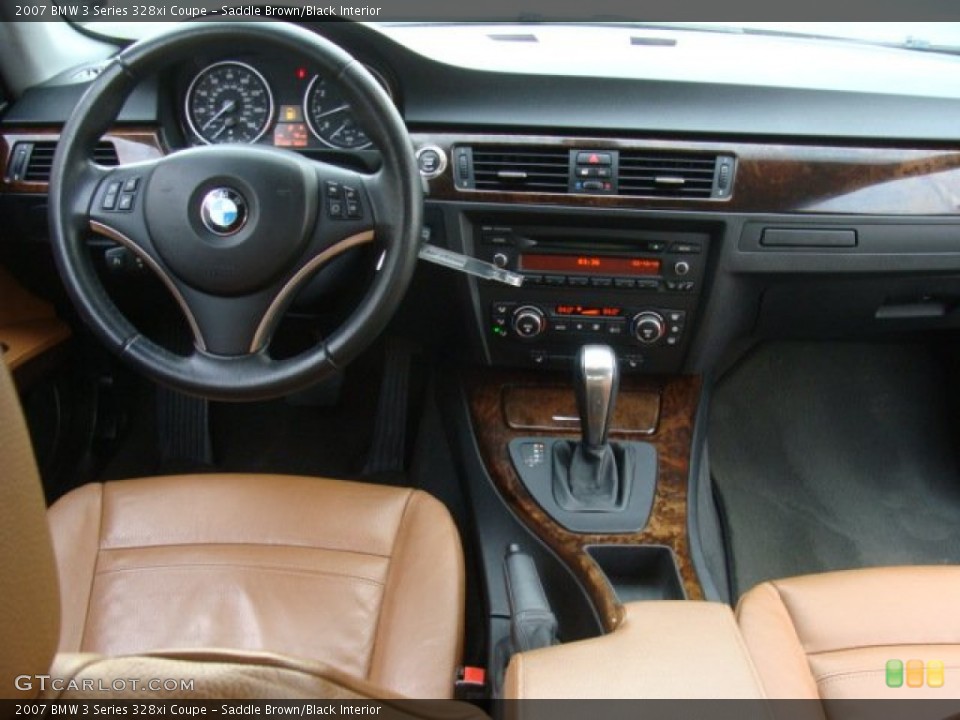 Saddle Brown/Black Interior Dashboard for the 2007 BMW 3 Series 328xi Coupe #77180654