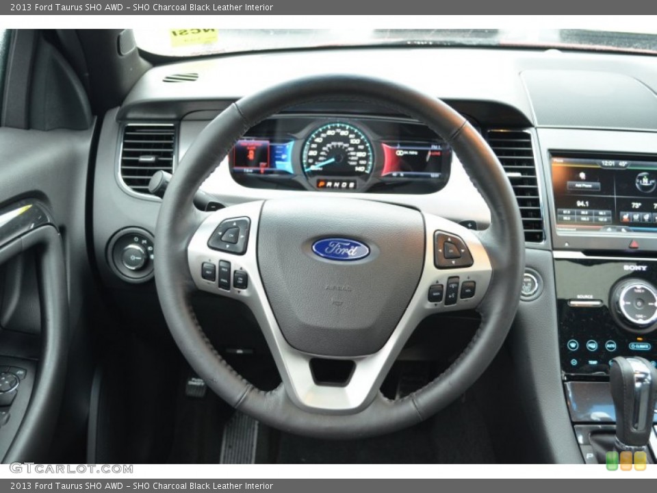 SHO Charcoal Black Leather Interior Steering Wheel for the 2013 Ford Taurus SHO AWD #77182305