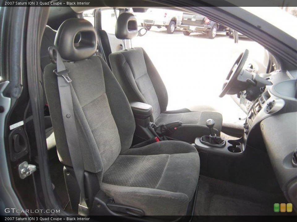 Black Interior Front Seat for the 2007 Saturn ION 3 Quad Coupe #77182379