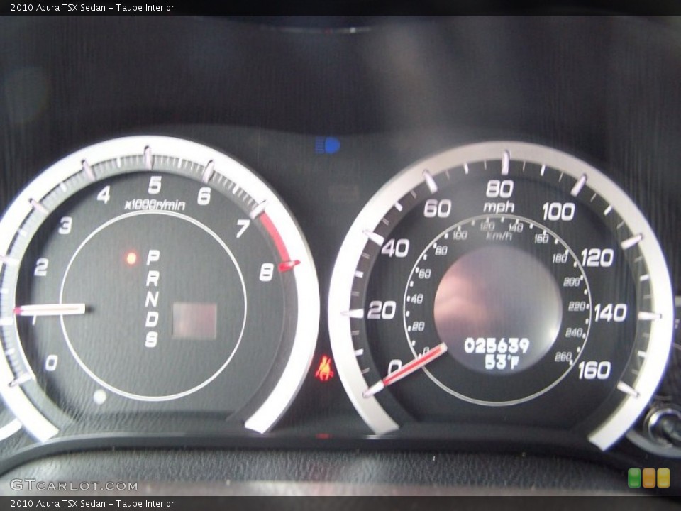 Taupe Interior Gauges for the 2010 Acura TSX Sedan #77182425