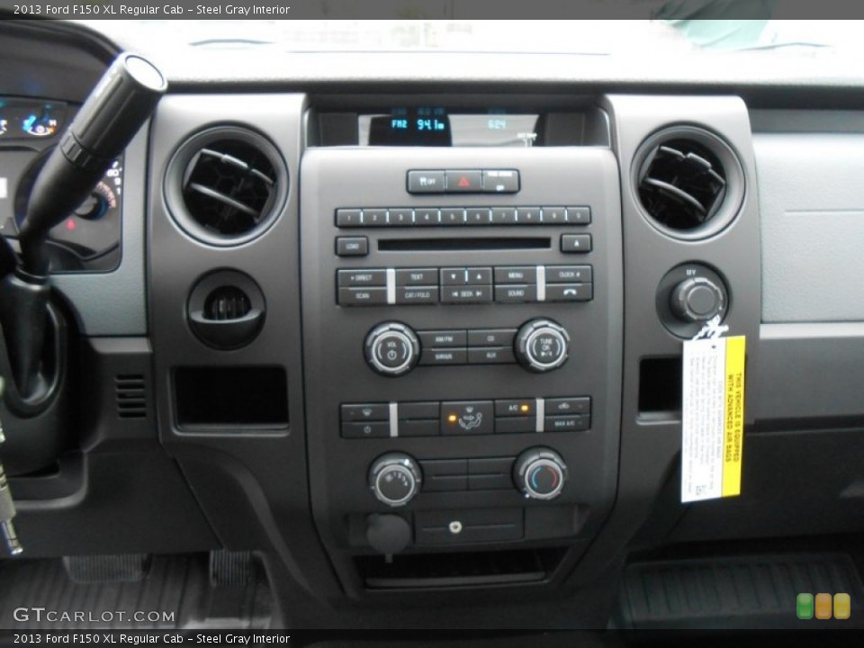 Steel Gray Interior Controls for the 2013 Ford F150 XL Regular Cab #77184731