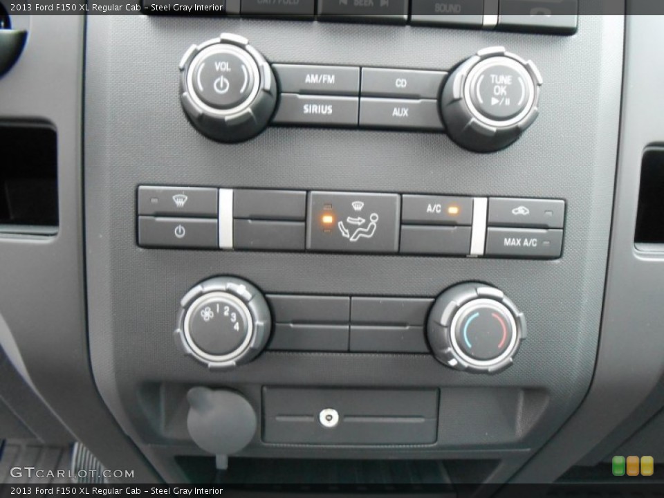 Steel Gray Interior Controls for the 2013 Ford F150 XL Regular Cab #77184803