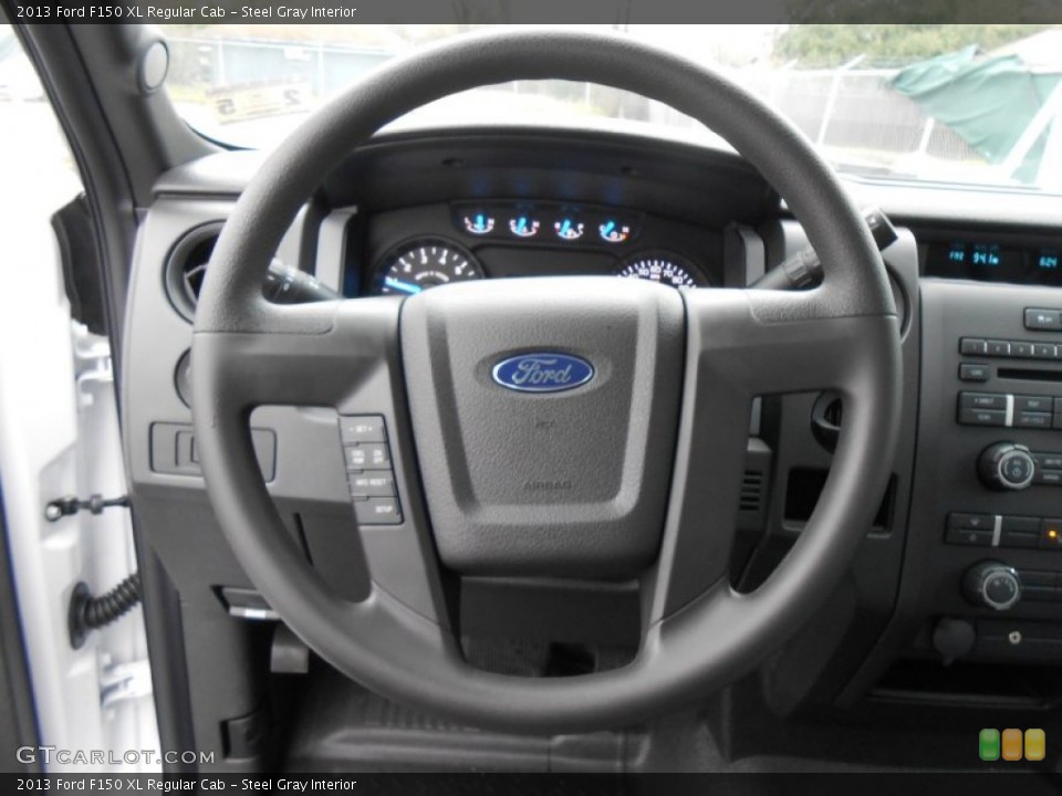 Steel Gray Interior Steering Wheel for the 2013 Ford F150 XL Regular Cab #77184843