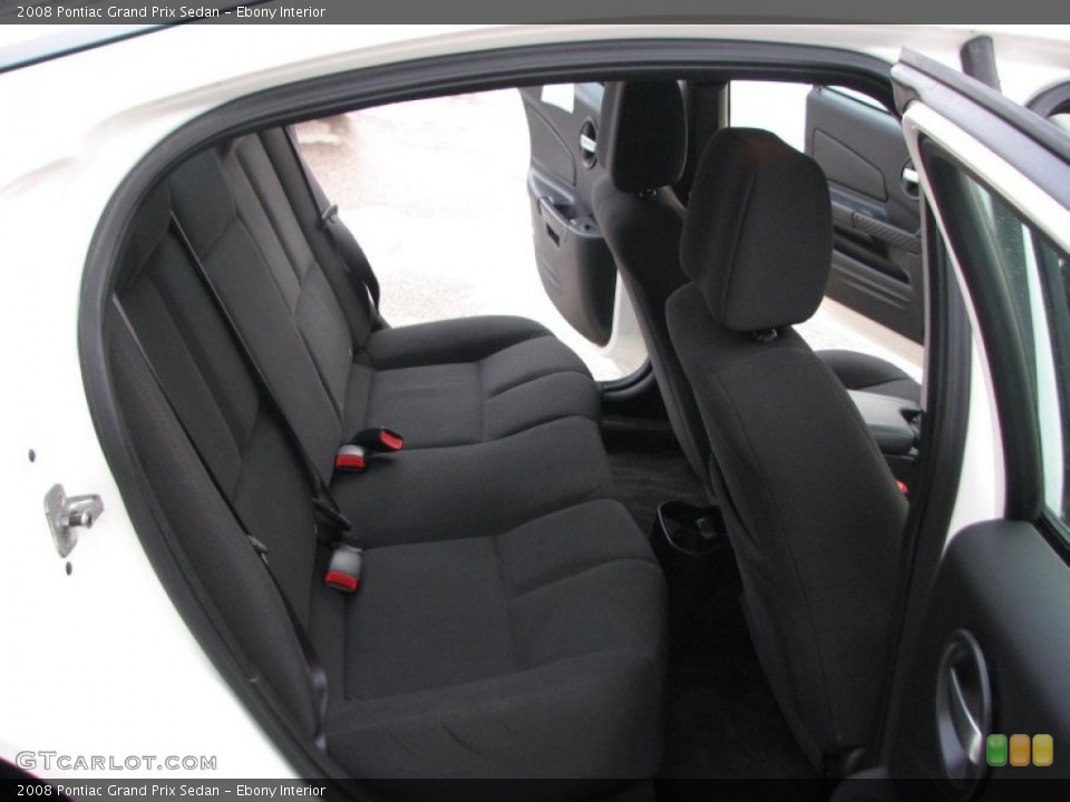 Ebony Interior Rear Seat for the 2008 Pontiac Grand Prix Sedan #77185075