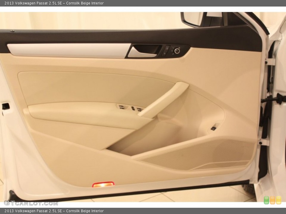 Cornsilk Beige Interior Door Panel for the 2013 Volkswagen Passat 2.5L SE #77188855