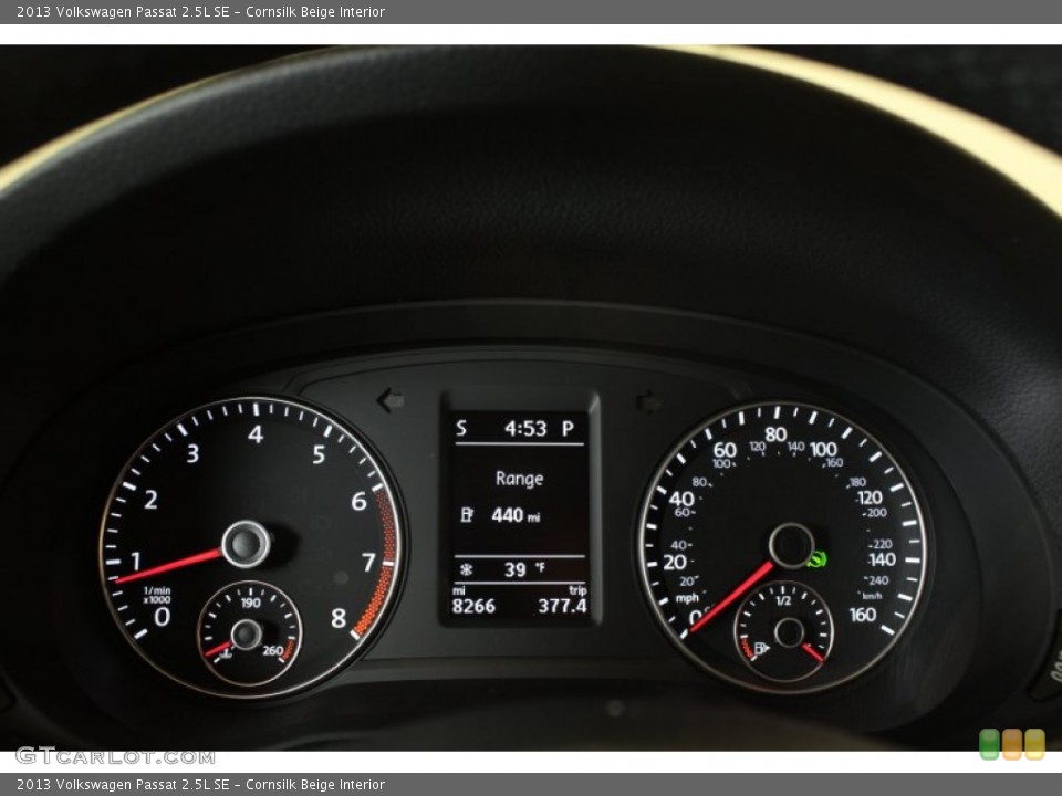 Cornsilk Beige Interior Gauges for the 2013 Volkswagen Passat 2.5L SE #77189000