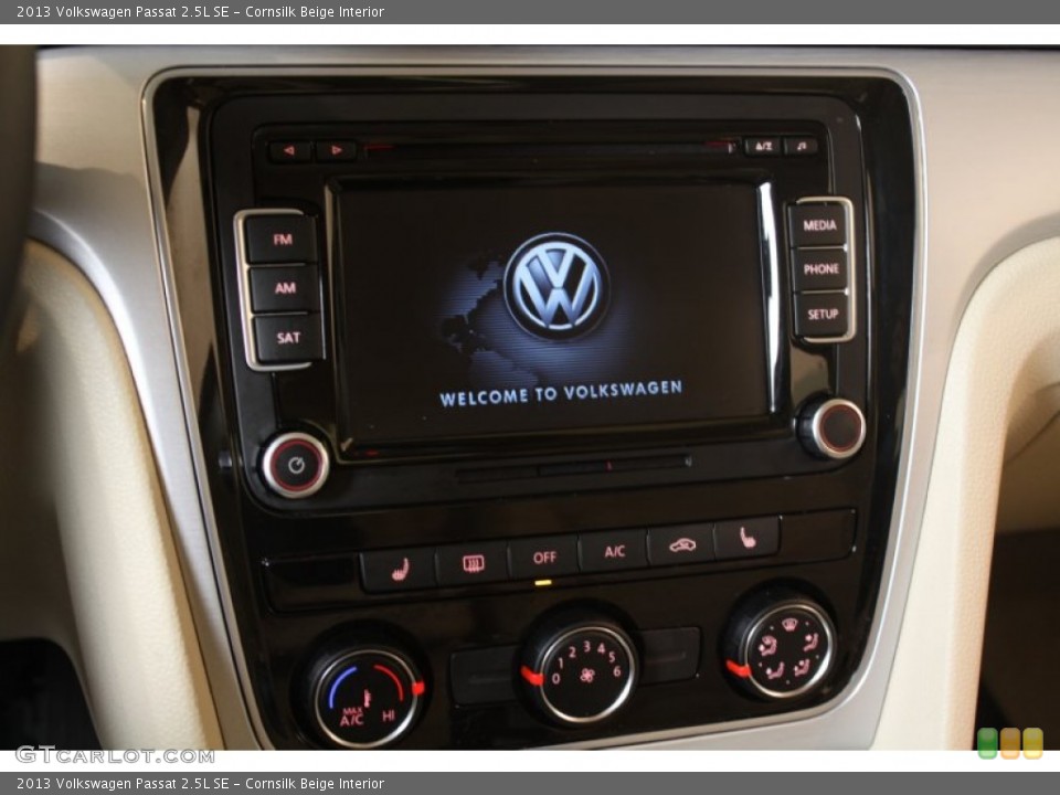 Cornsilk Beige Interior Controls for the 2013 Volkswagen Passat 2.5L SE #77189044