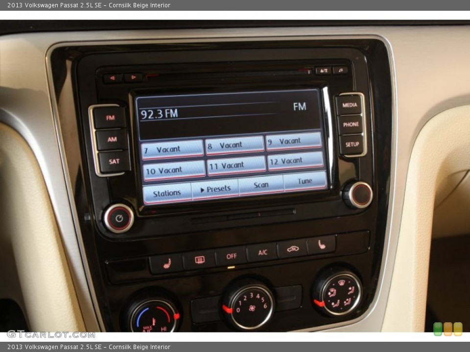 Cornsilk Beige Interior Audio System for the 2013 Volkswagen Passat 2.5L SE #77189066
