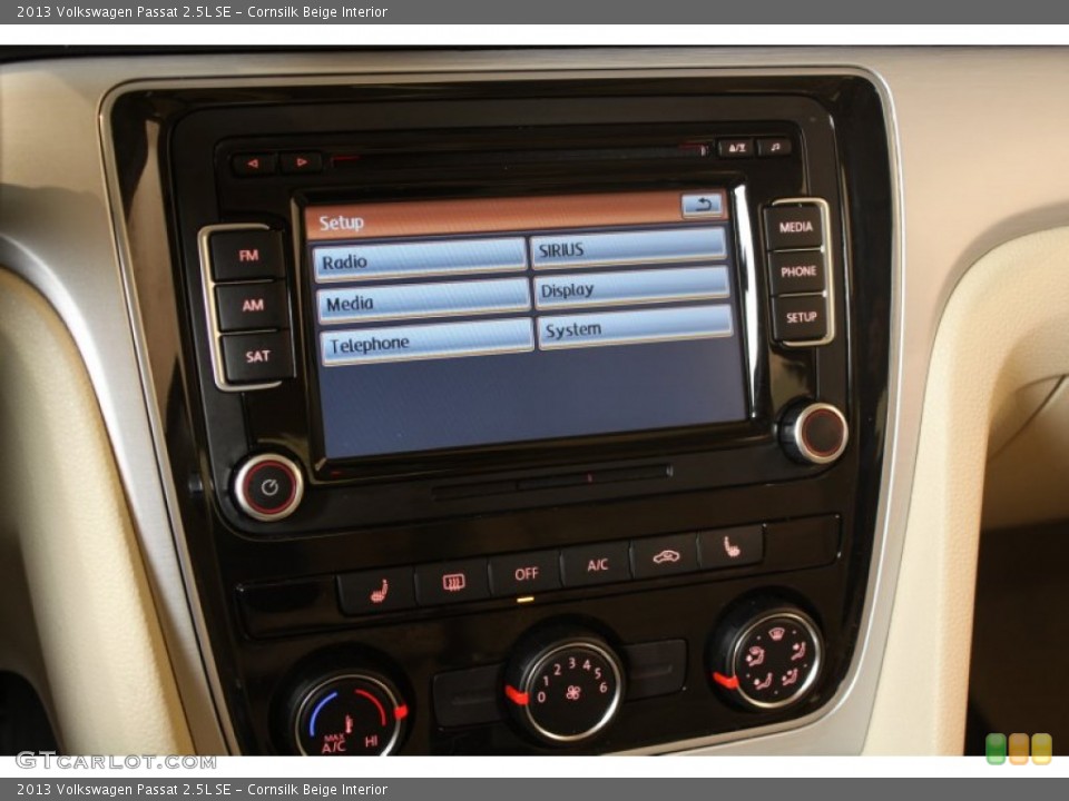 Cornsilk Beige Interior Audio System for the 2013 Volkswagen Passat 2.5L SE #77189156