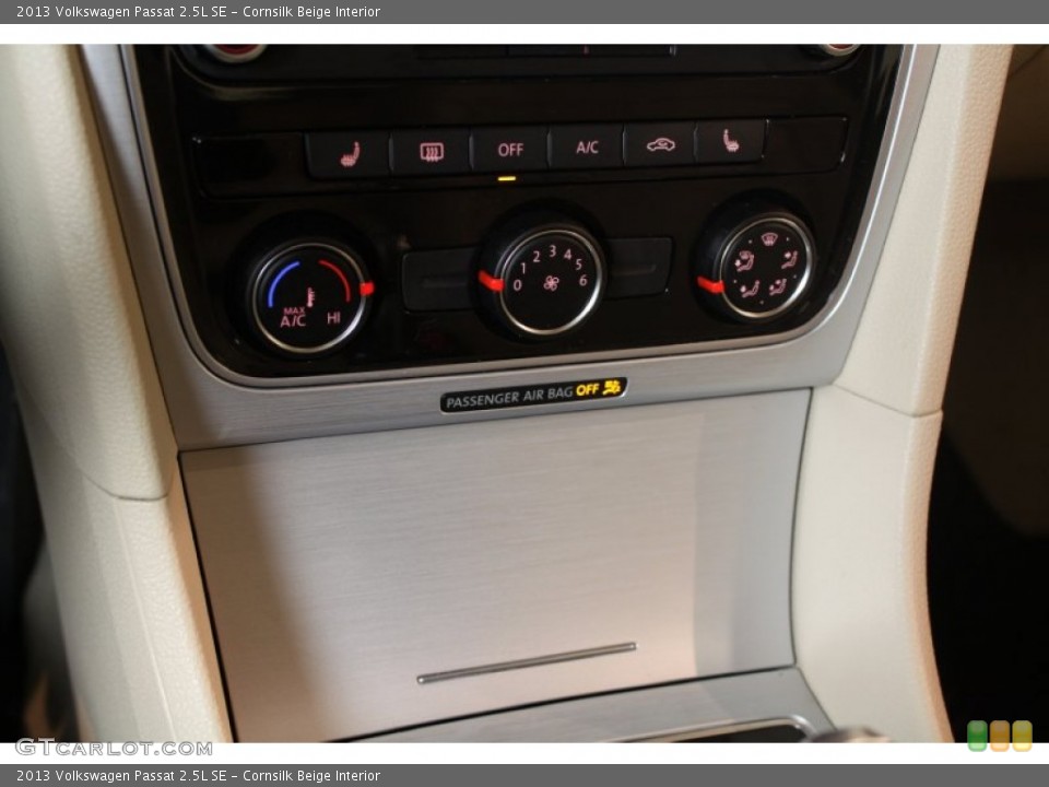 Cornsilk Beige Interior Controls for the 2013 Volkswagen Passat 2.5L SE #77189304