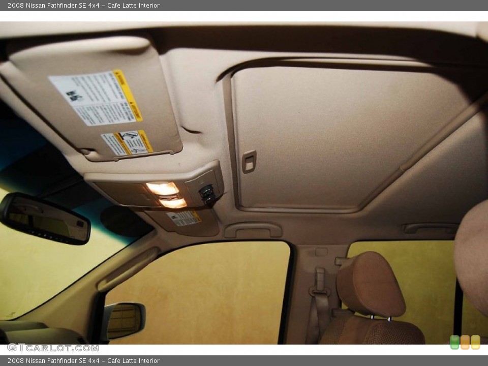 Cafe Latte Interior Sunroof for the 2008 Nissan Pathfinder SE 4x4 #77191784