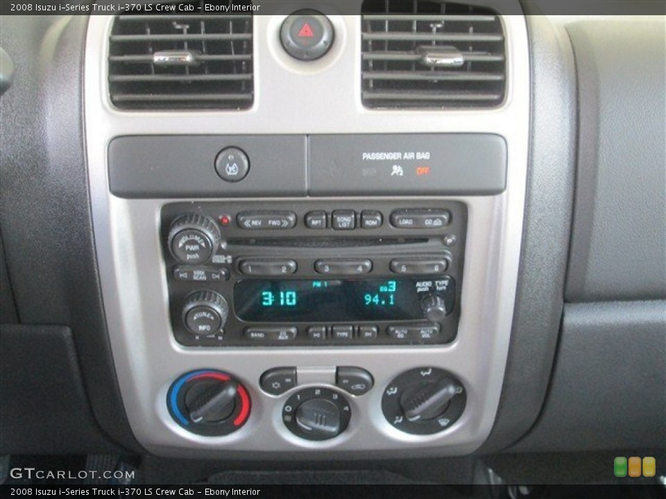 Ebony Interior Controls for the 2008 Isuzu i-Series Truck i-370 LS Crew Cab #77191888