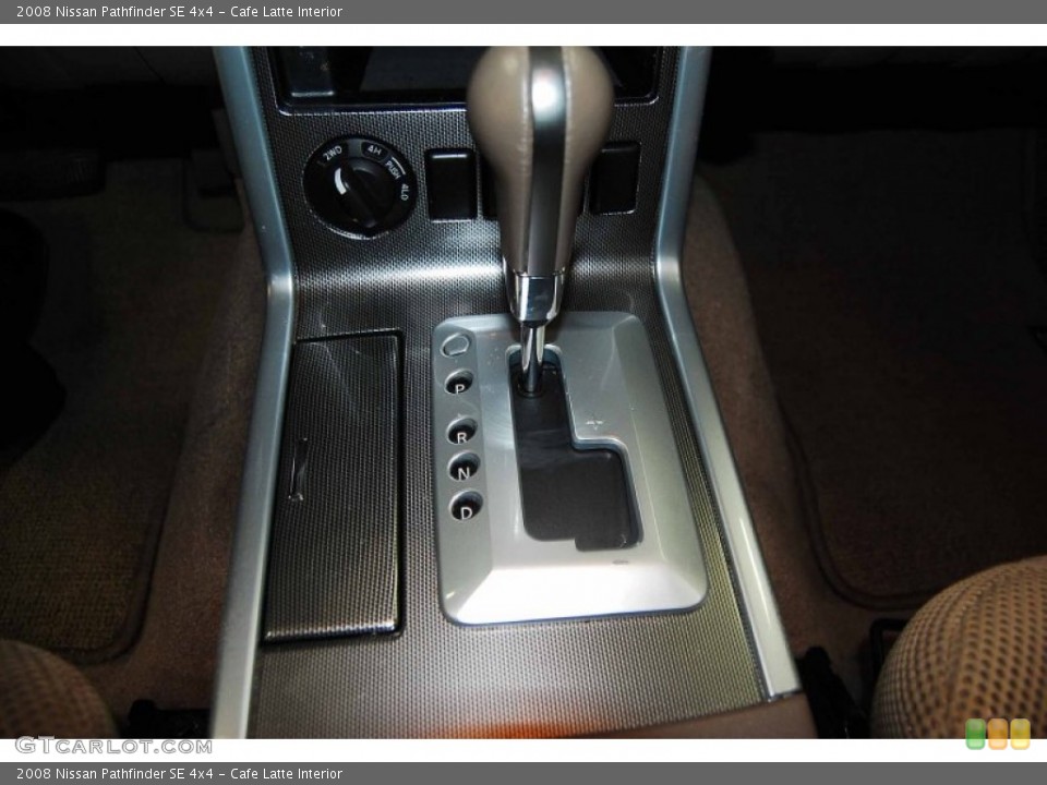 Cafe Latte Interior Transmission for the 2008 Nissan Pathfinder SE 4x4 #77192021