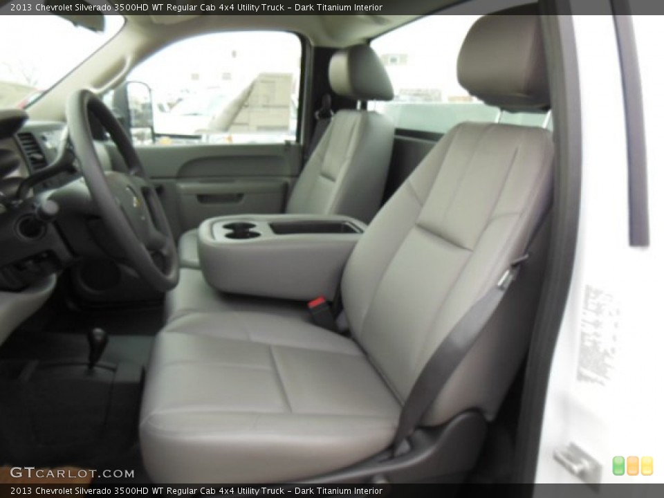 Dark Titanium Interior Front Seat for the 2013 Chevrolet Silverado 3500HD WT Regular Cab 4x4 Utility Truck #77192438
