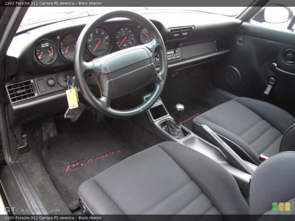 Black Interior Photo for the 1993 Porsche 911 Carrera RS America #77197267