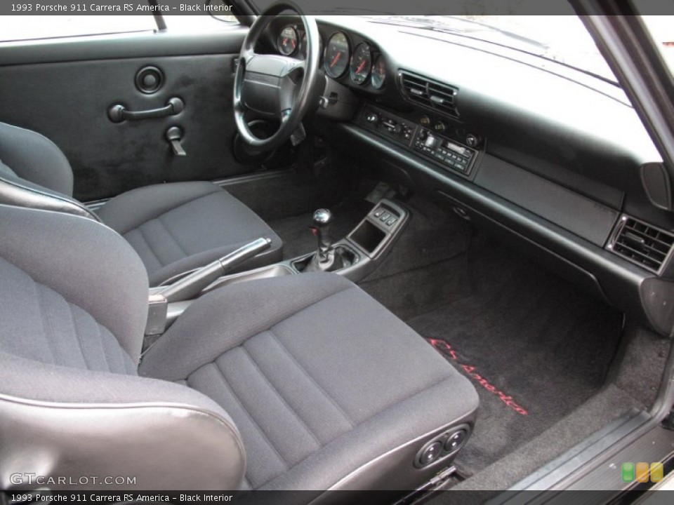 Black Interior Front Seat for the 1993 Porsche 911 Carrera RS America #77197311