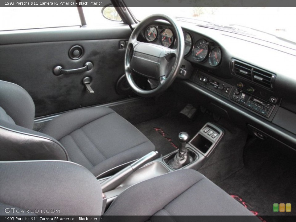 Black Interior Dashboard for the 1993 Porsche 911 Carrera RS America #77197349