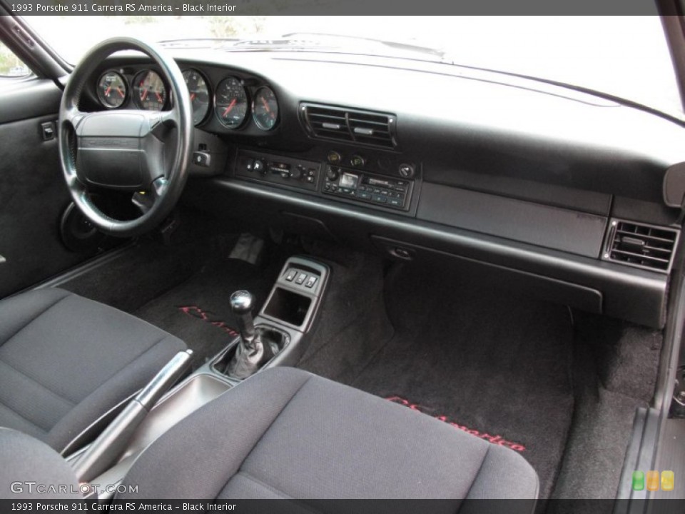 Black Interior Dashboard for the 1993 Porsche 911 Carrera RS America #77197364
