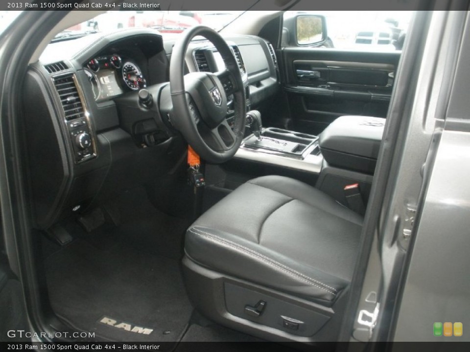 Black Interior Photo for the 2013 Ram 1500 Sport Quad Cab 4x4 #77199790