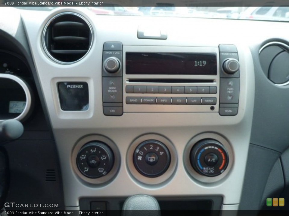 Ebony Interior Controls for the 2009 Pontiac Vibe  #77199821
