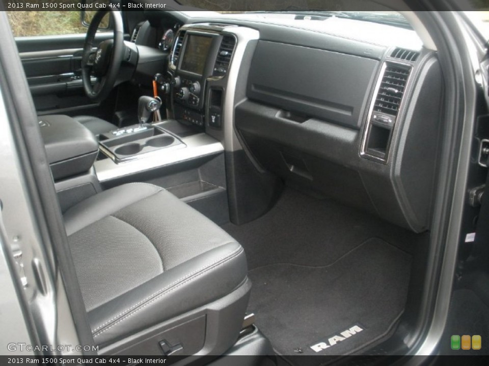 Black Interior Photo for the 2013 Ram 1500 Sport Quad Cab 4x4 #77200147