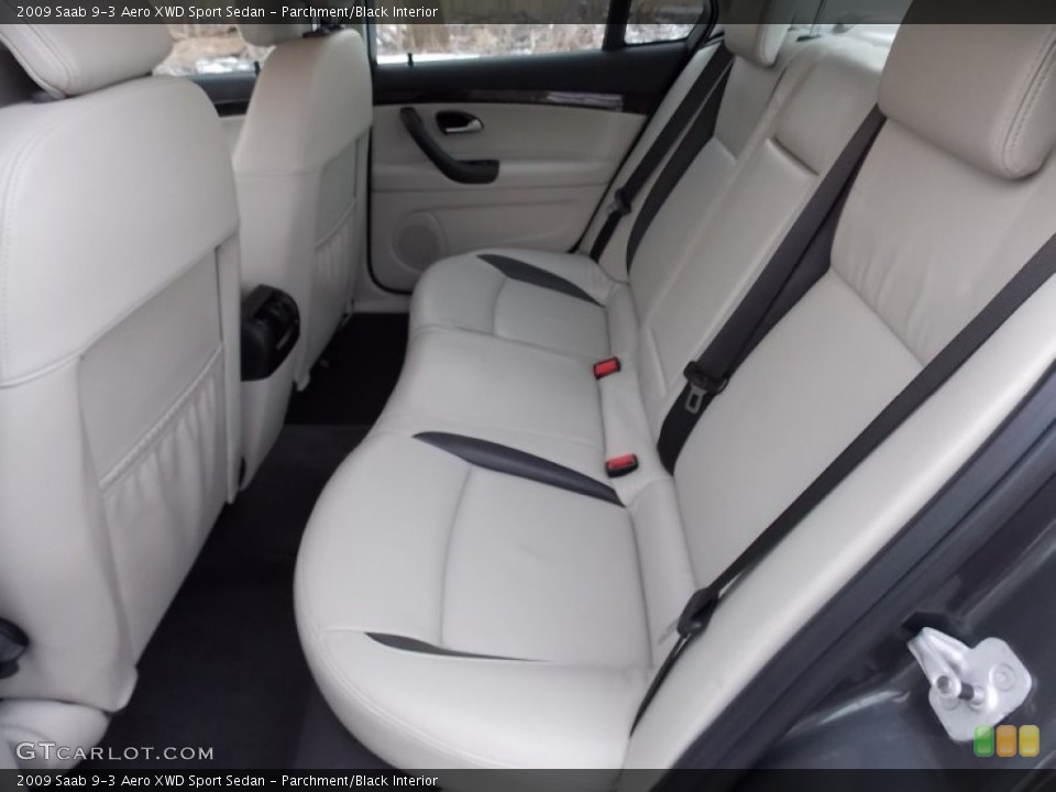 Parchment/Black Interior Rear Seat for the 2009 Saab 9-3 Aero XWD Sport Sedan #77202650