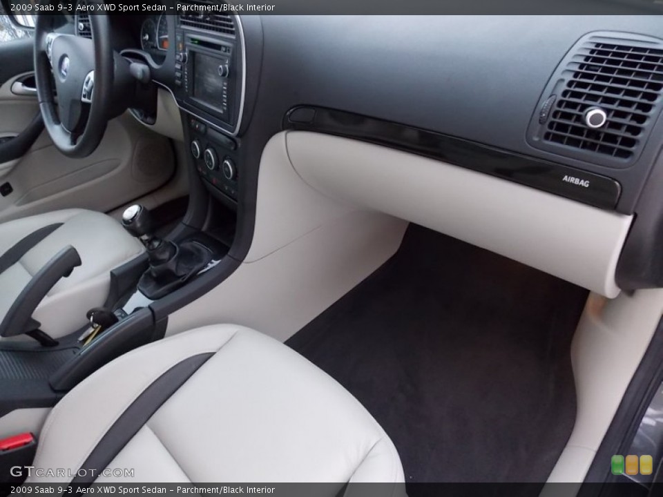 Parchment/Black Interior Dashboard for the 2009 Saab 9-3 Aero XWD Sport Sedan #77202725